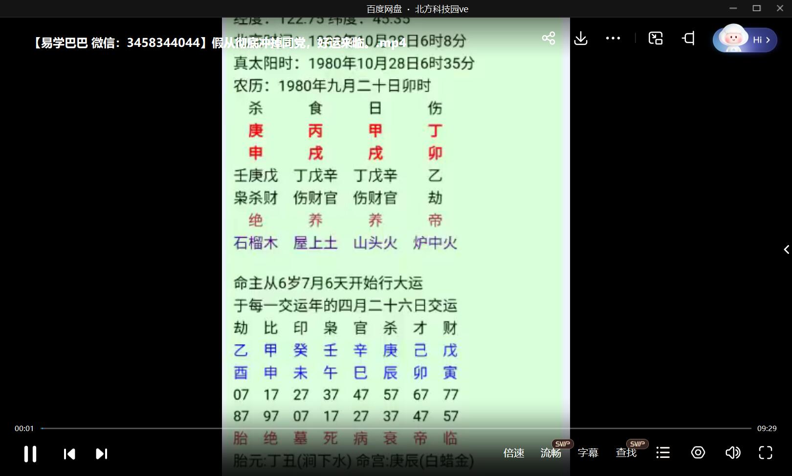 奇门药师八字2017年第3期专业班视频