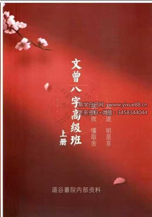 《文曾八字高级班》上册+下册