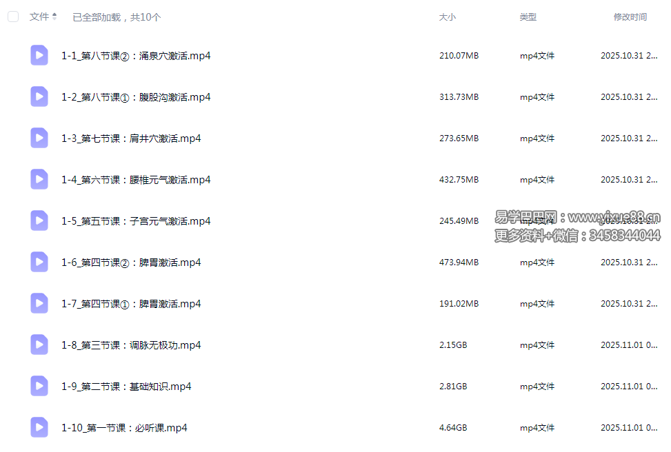 元气激活 线上初级课10集