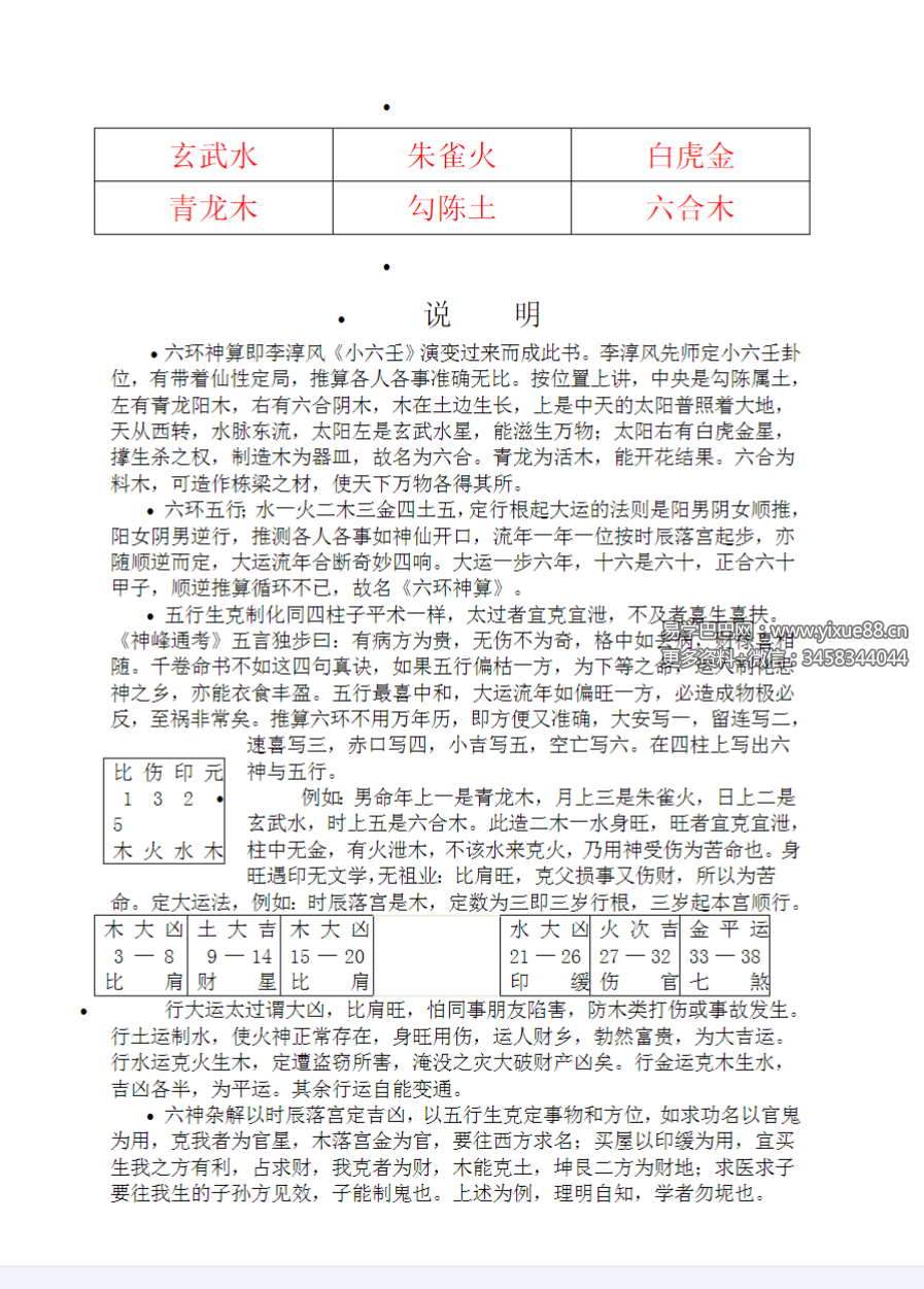 六环神算（小六壬外传）23页