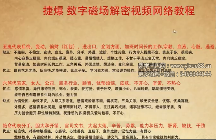 捷爆《配号秘法大全与捷爆数字磁场手机号预测改运学》视频+课件