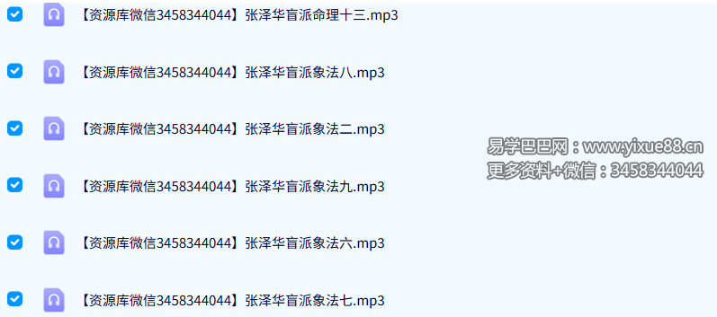 张泽华盲派命理17节录音